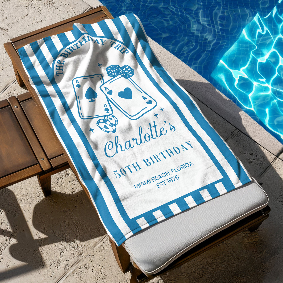 Custom Birthday Trip Beach Towel – Personalized Coastal Vacation Towel, Birthday Gift for Mom LM32 899667