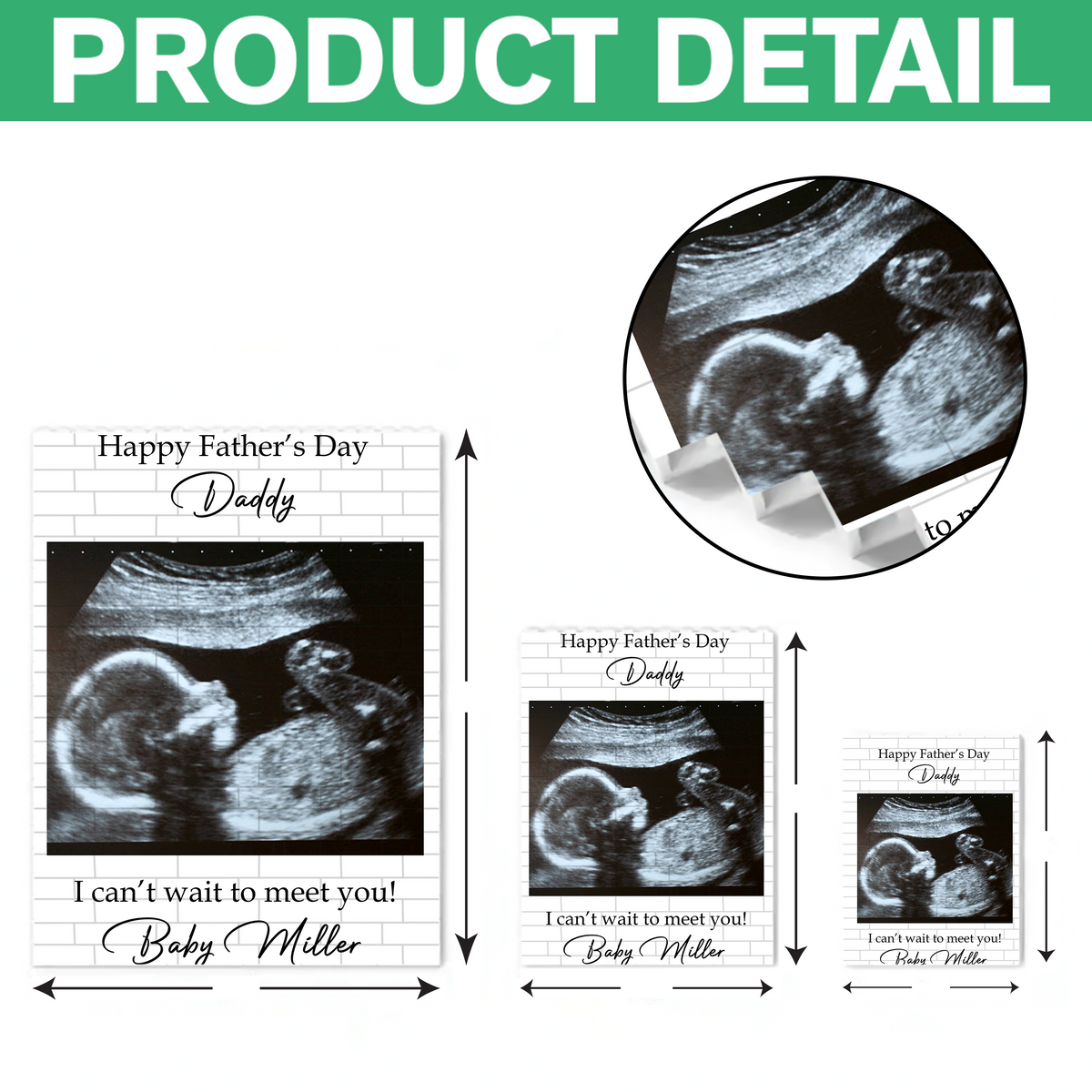 Custom Baby Bump Photo Personalized First Fathers Day Building Brick Block Gift For Daddy To Be CH07 911554