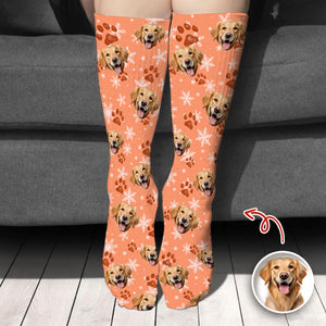 Custom Dog Photo Christmas Fluffy Socks Christmas Gift CH07 899202