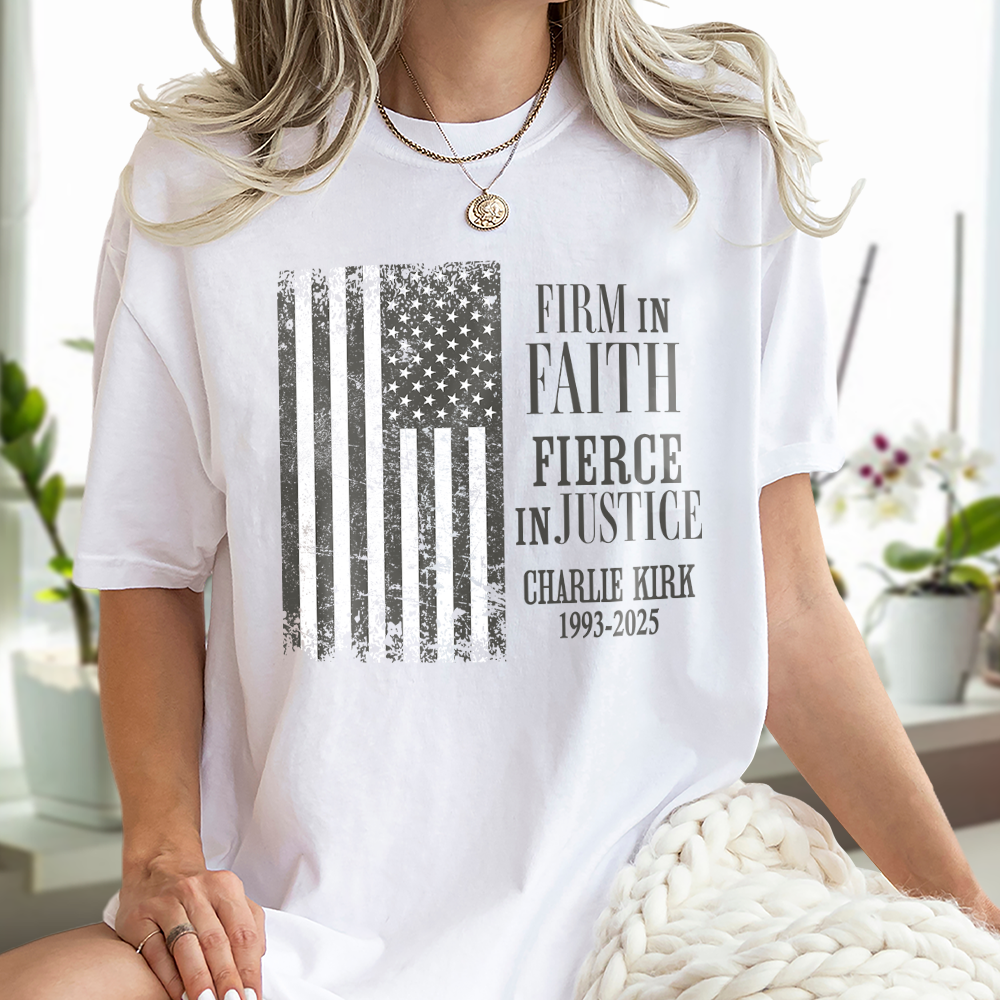 Charlie Kirk US Flag Bright Shirt HA75 644012