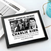 Great America Patriot Prayers Up for Charlie Kirk Memorial Picture Frame HO82 65742