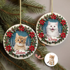 Custom Photo Cat Personalized Ceramic Ornament For Christmas HA75 897068