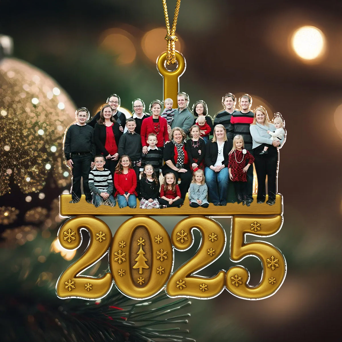 Custom Photo Family Christmas Acrylic Ornament Christmas Tree Decoration HA75 897926