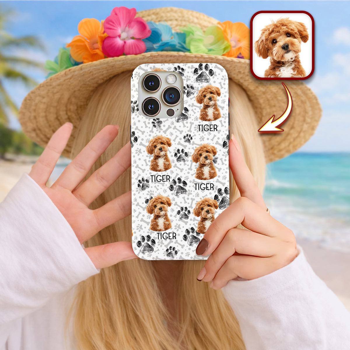 Custom Photo Dog Cat Paw For Dog Cat Lover Phone Case HA75 920240