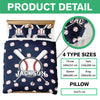Personalized Custom Name Baseball Bedding Set Gift For Sport Player TH10 896693