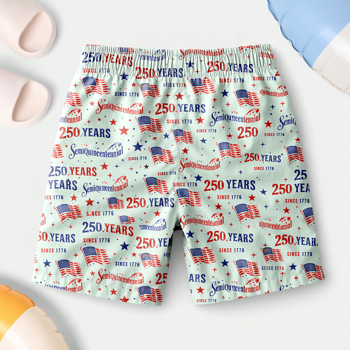 Personalized America 250 Semiquincentennial Beach Short TH10 169247