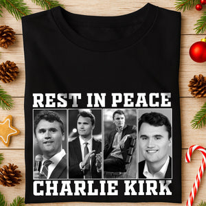 Rest In Peace For Charlie Kirk Memorial Dark Shirt HO82 65732