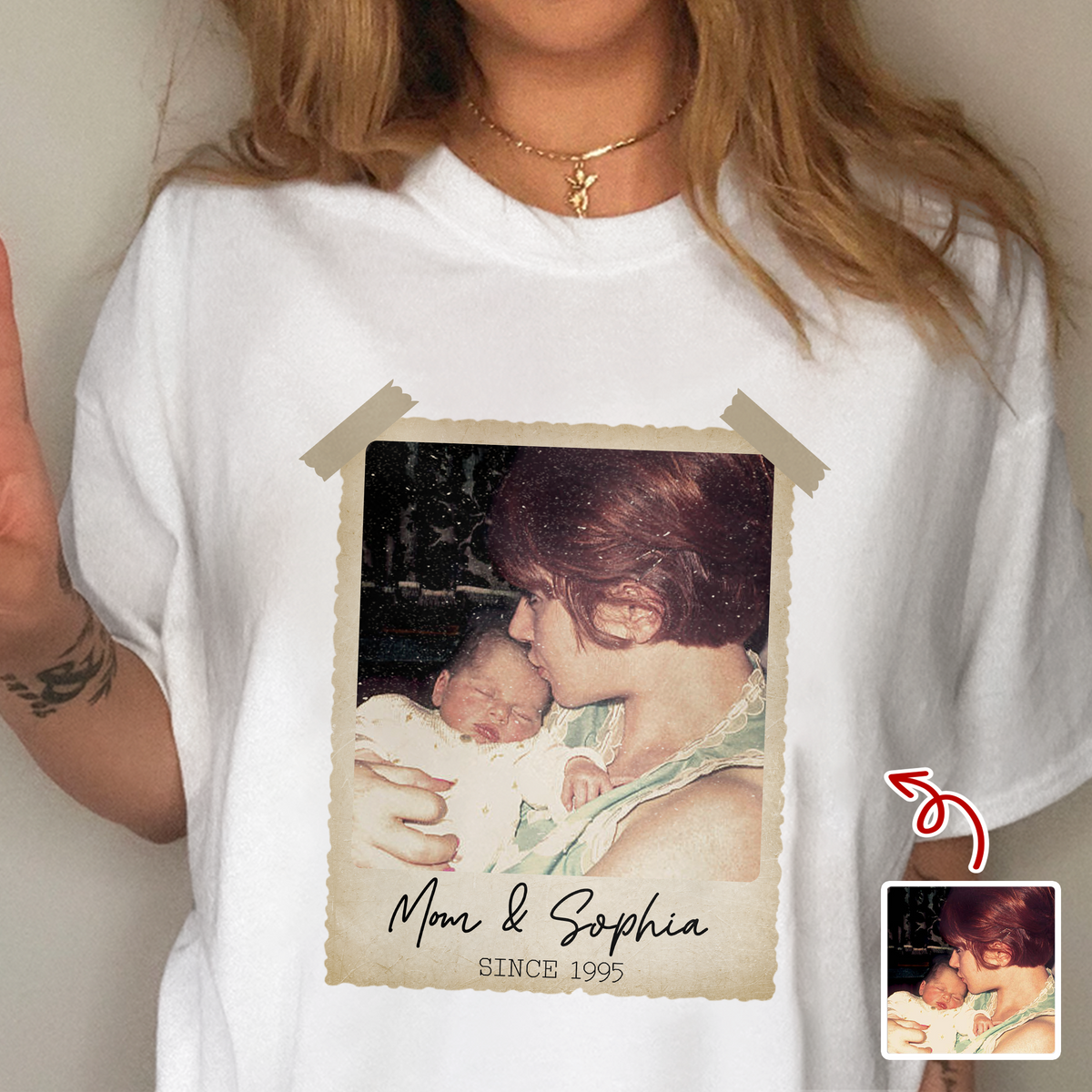 Custom Vintage Photo And Year Comfort Shirt Gift For Mom LM32 895527