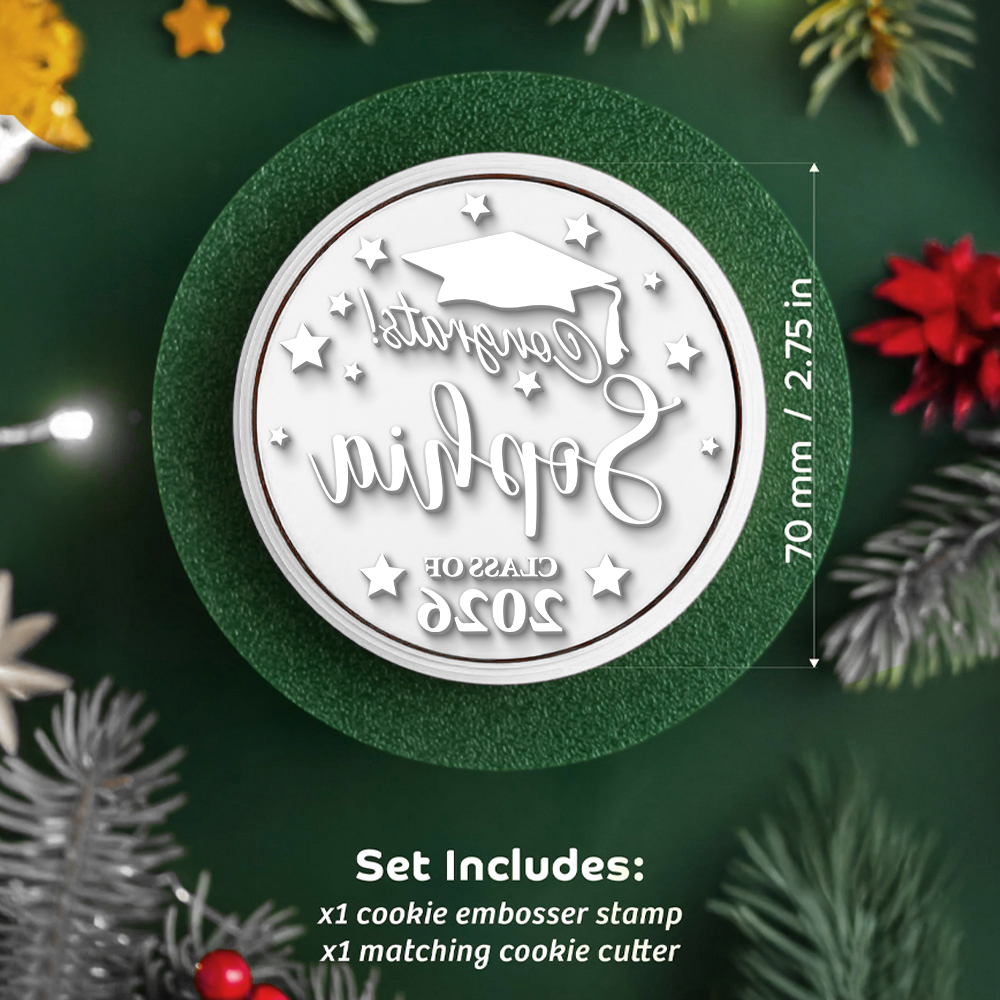 Custom Name Class of 2026 Cookie Stamp, Personalized Graduation Party Gift CH07 910684