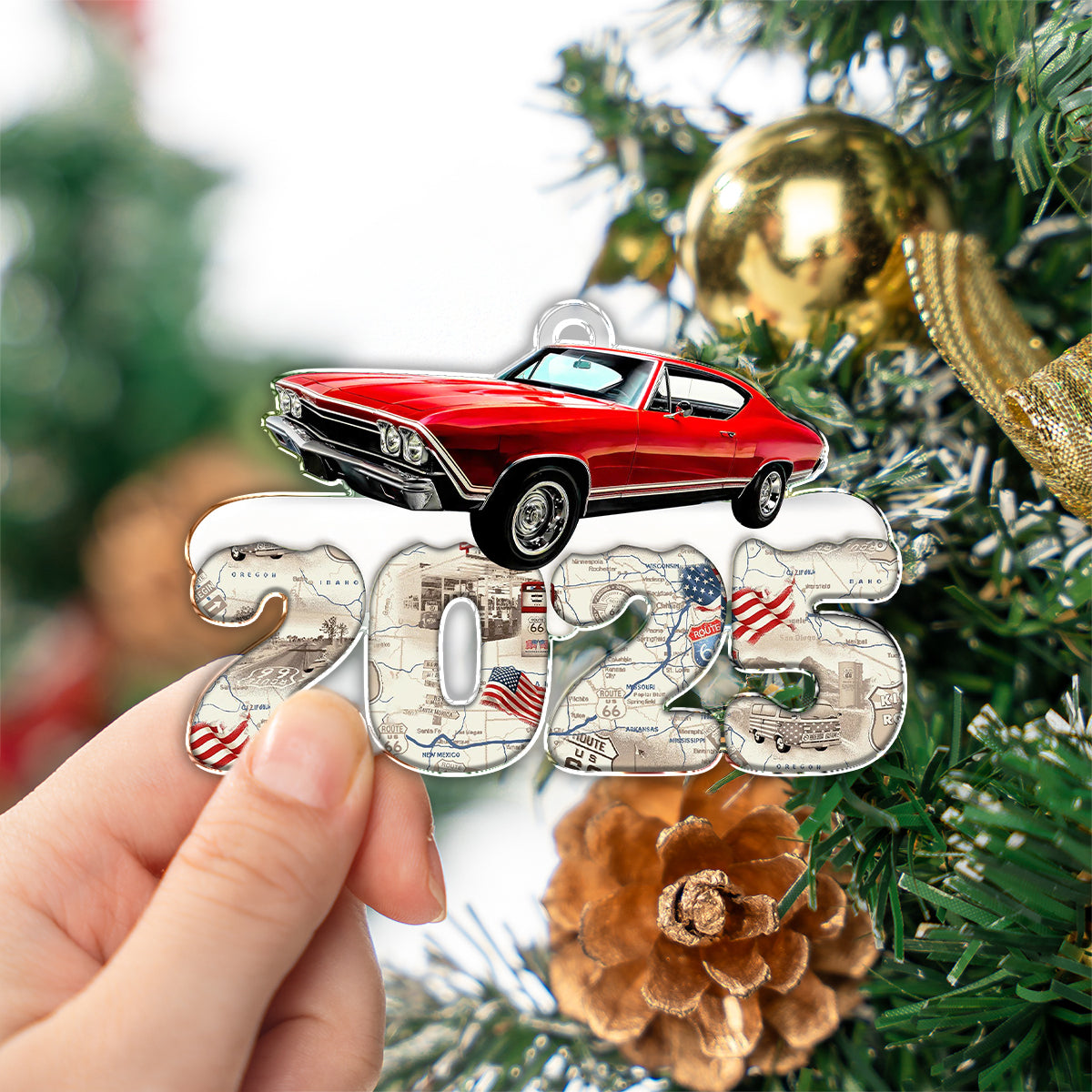Custom Photo Acrylic Ornament Christmas Gifts For Car Lovers HA75 898198