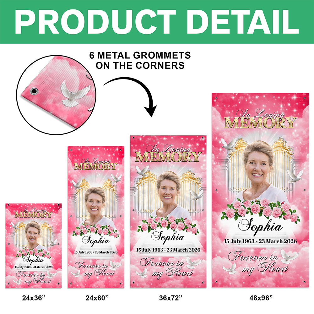 Custom Photo In Loving Memory Memorial Grave Blanket – Personalized Sympathy Gift CH07 910672