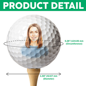 Custom Photo Golf Ball Valentines Gift For Husband, Boyfriend, Golfer HA75 898706