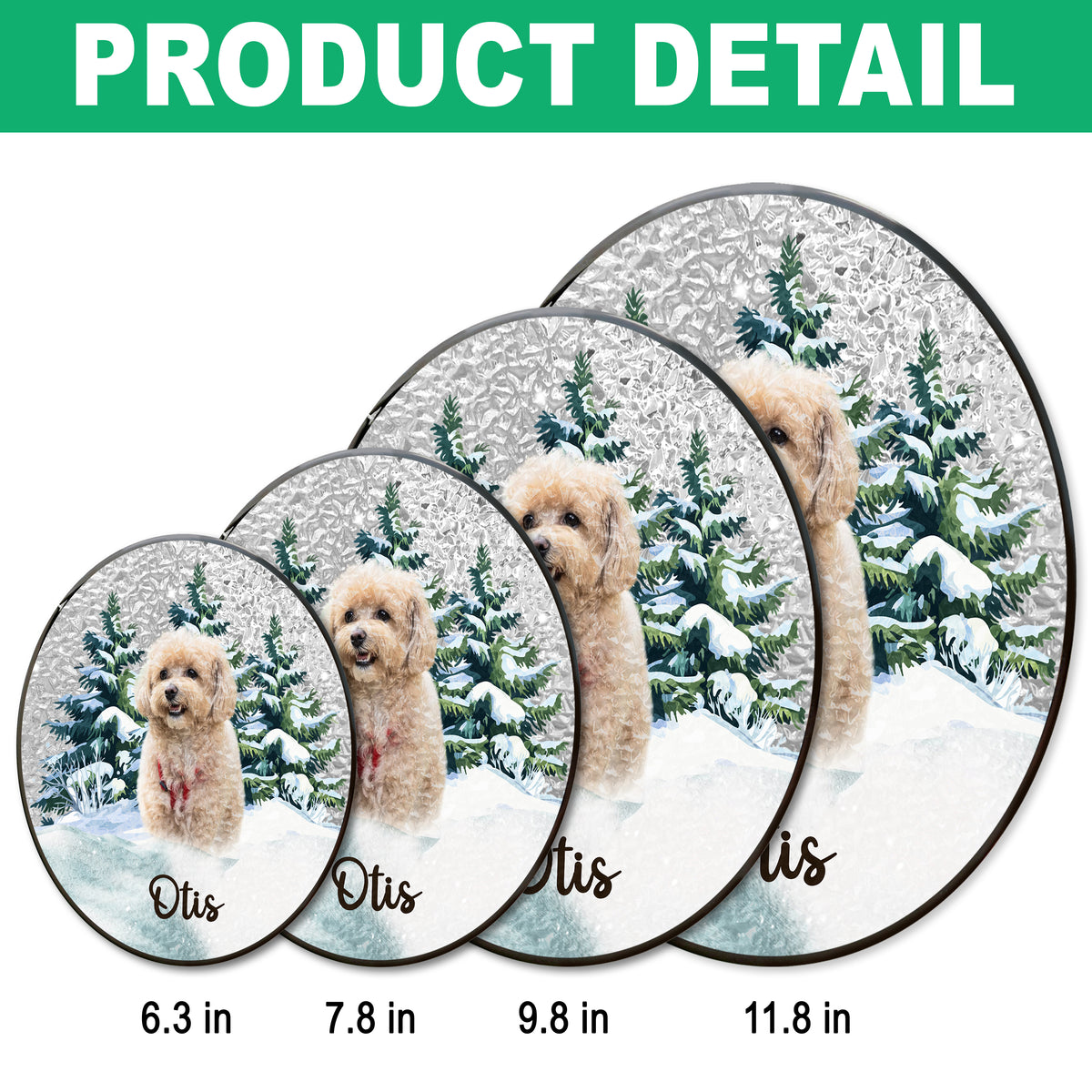 Custom Photo Dog Stained Glass Suncatcher For Christmas HA75 897056