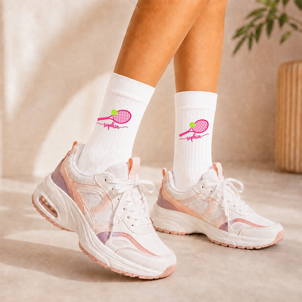 Personalized Name Tennis Embroidered Socks Tennis Player Gift HA75 919498