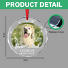Custom Photo Forever Loved Memorial Glass Ornament HA75 922034