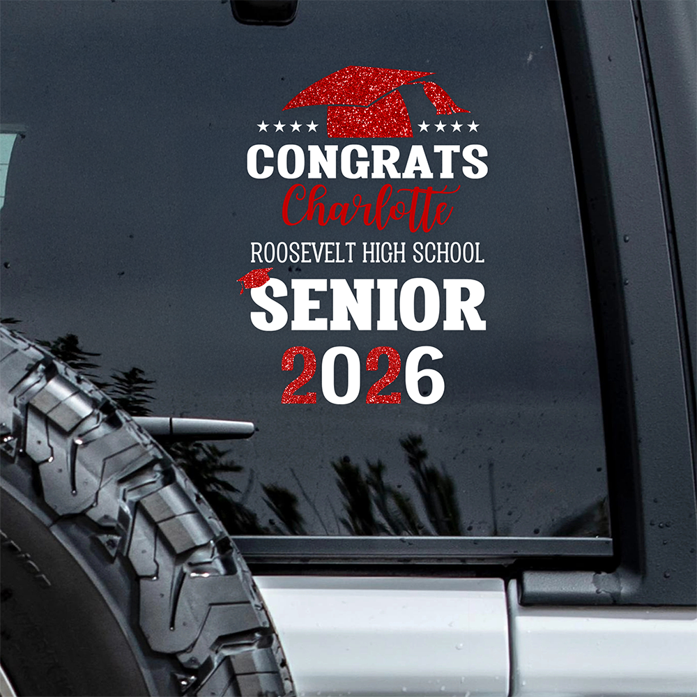 Personalized Congrats Graduation Car Window Decal Sticker HA75 898826