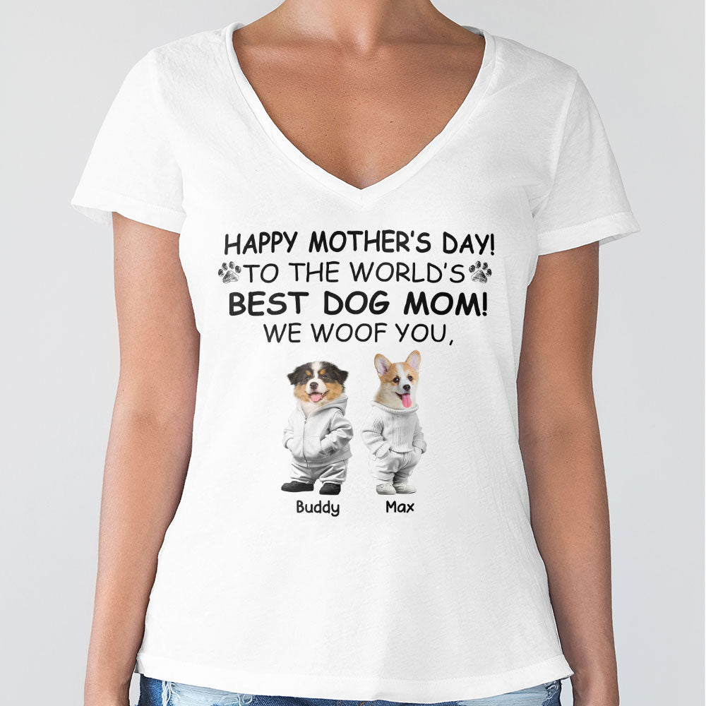 Custom Photo Happy Father's Day, Best Dog Mom, I Woof You Shirt For Dog Lovers HA75 892206