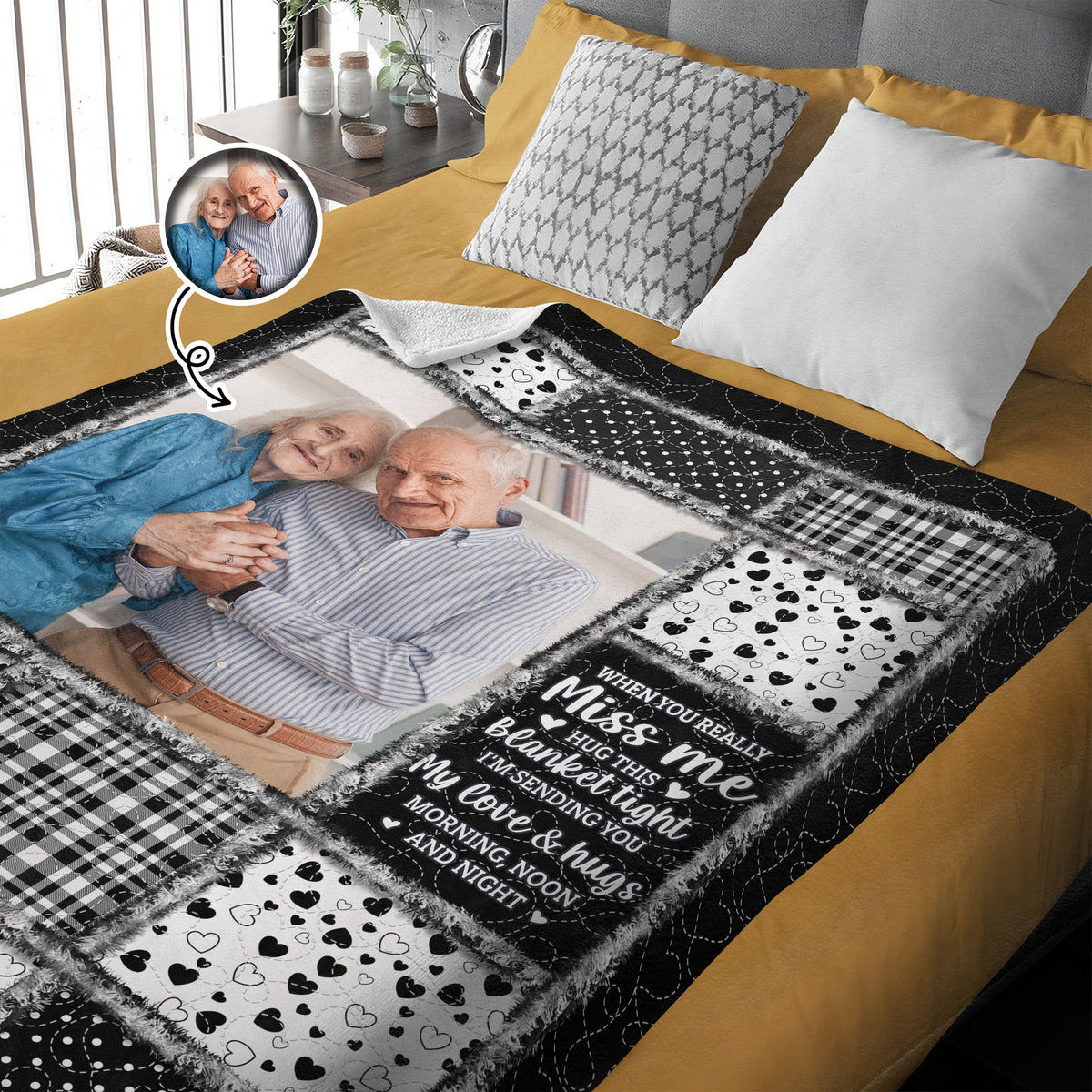 Custom Photo When You Miss Me Memorial Blanket TH10 896095