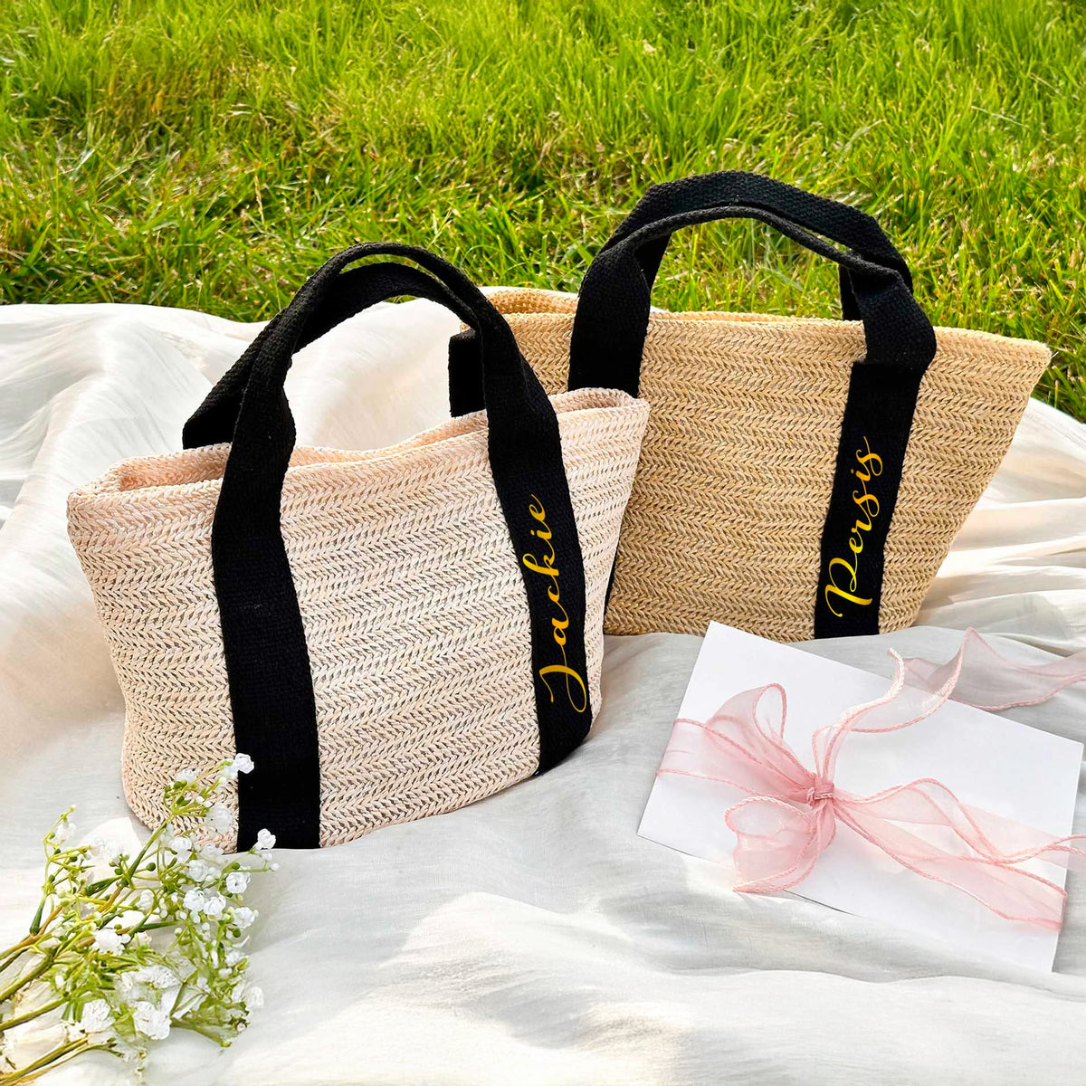 Custom Name Burlap Tote Bag - Summer Gift For Women, Mother's Day, Wife, Girlfriend HO82 902012