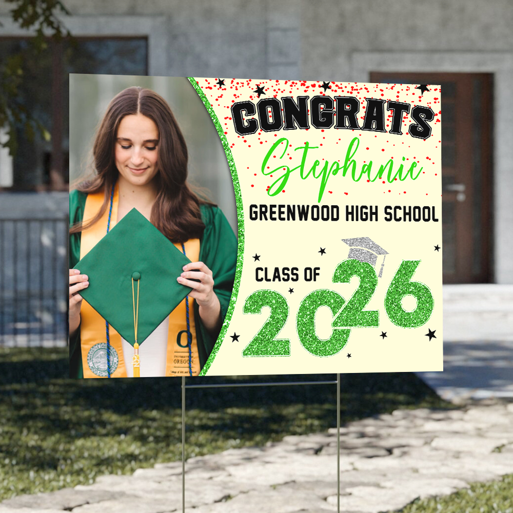 Custom Photo Class of 2026 Personalized Yard Sign Graduation Day Gift CH07 895442