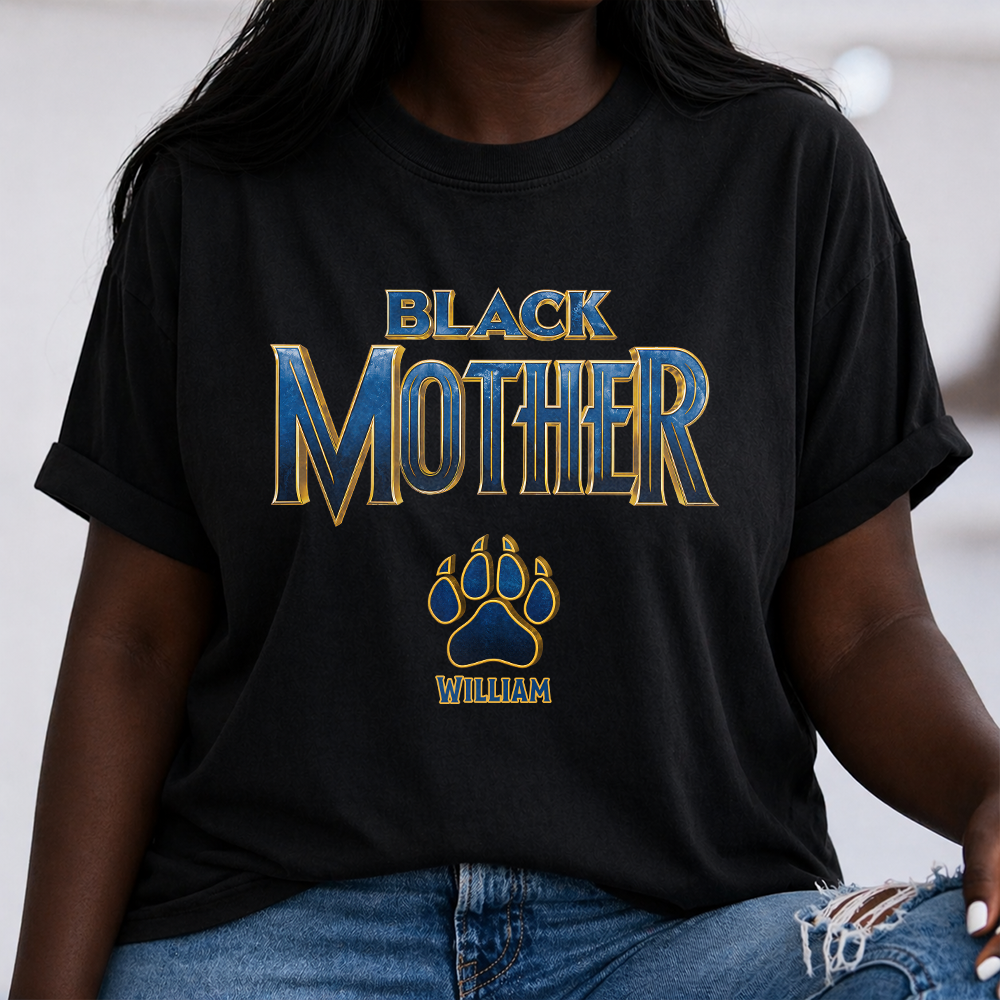 Custom Kids Names Black Mother Panther Dark Shirt, Personalized Mother’s Day Gift LM32 899887