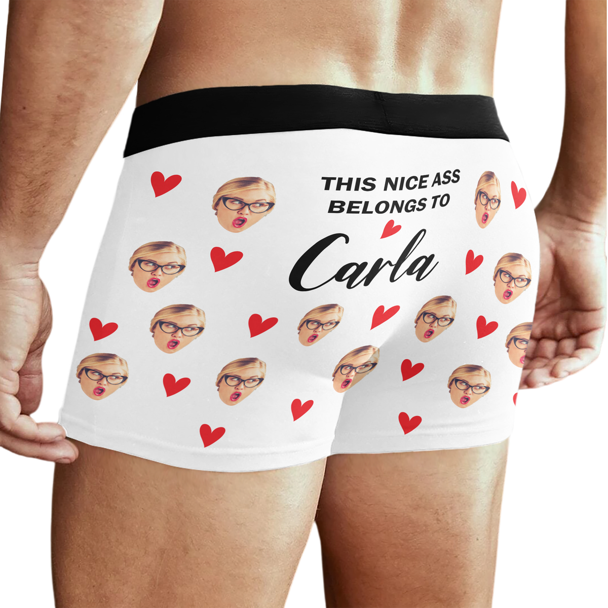 Custom Face Photo Men's Boxer Anniversary Gift for Husband, Funny Boyfriend HO82 900834