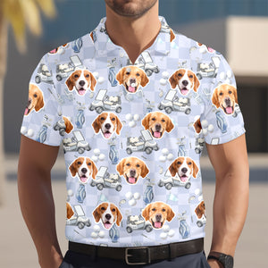 Custom Pet Photo Golf Polo Shirt Gift For Golfer, Golf Lovers, Dog Cat Lovers HO82 900840
