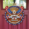 Personalized Family Name 250 Years of Freedom Eagle Door Sign HA75 920920