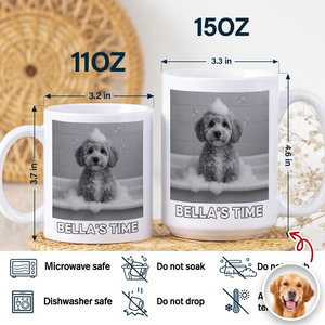 Custom Funny Photo Dog's Relax Time White Mug LM32 895061