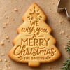 Personalized Family Name We Wish You A Merry Christmas Shaped Cookie Stamp, Holiday Baking Gift HA75 919624