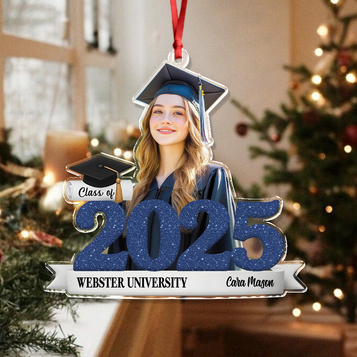 Custom Photo Class Of 2025 Graduation Senior Keepsake Acrylic Ornament LM32 897183