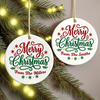 Personalized Family Name Merry Christmas Ceramic Ornament TH10 171533