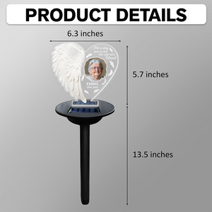Custom Photo You Are Not Missed Angel Wings Memorial Solar Light TH10 896053