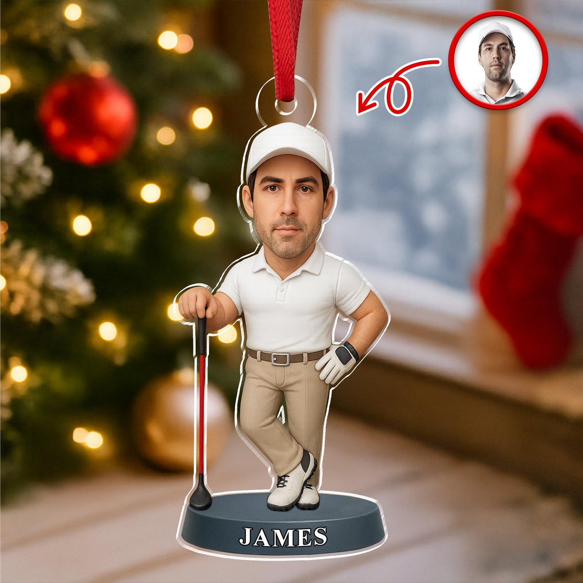 Custom Photo Golf 3D Effect Figure Art Acrylic Ornament Gifts For Golf Lovers HA75 897624