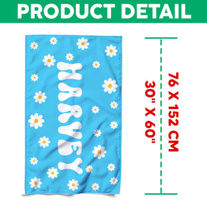 Custom Name Daisy Beach Towel For Summer TH10 894167