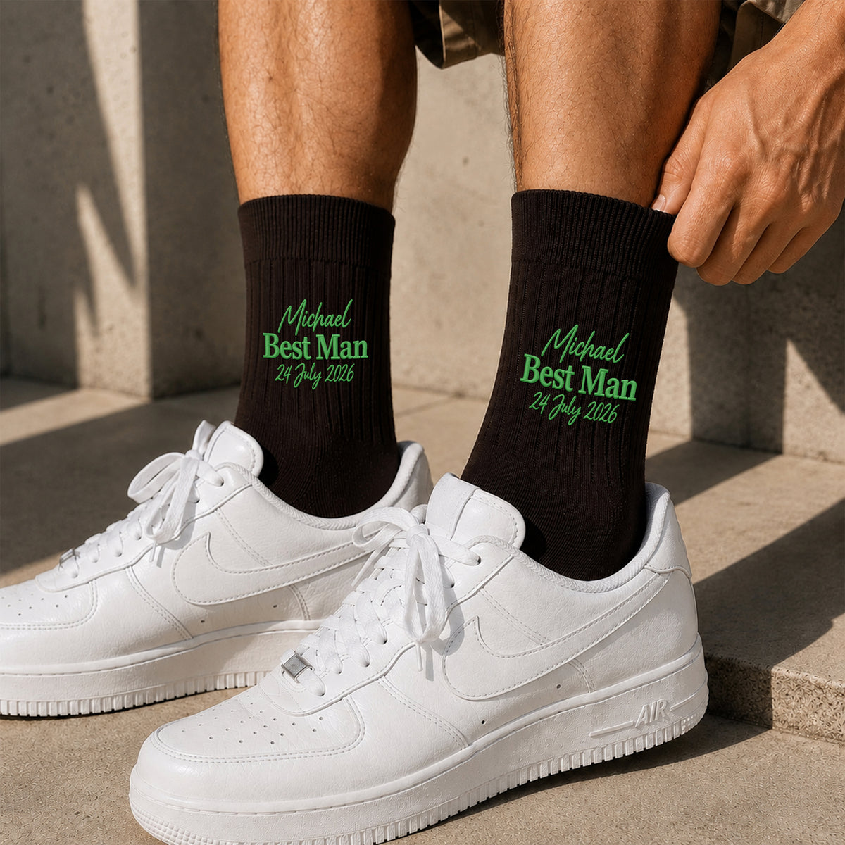 Personalised Wedding Embroidered Socks for Groom, Best Man, Groomsmen, Wedding Gift HA75 922222