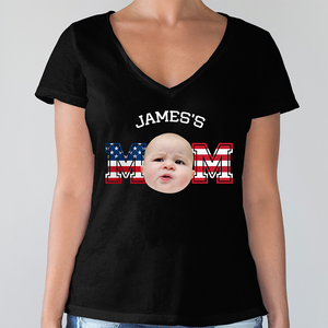 Custom Photo Kid - Kid's Dad US Flag Dark Shirt HA75 892426