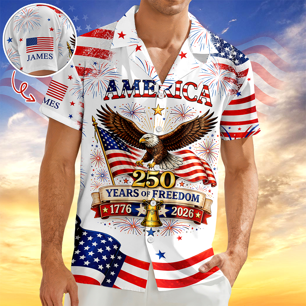 Personalized 250 Years Of Freedom 1776-2026 America Hawaiian Shirt HA75 921094
