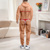 Funny Christmas Santa Bikini Onesie Pajamas Hairy Body Funny Gag Gift CH07 180580