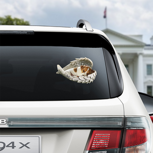 Custom Photo Pet Within Angel Wings Memorial Dog Cat Car Sticker HO82 900988
