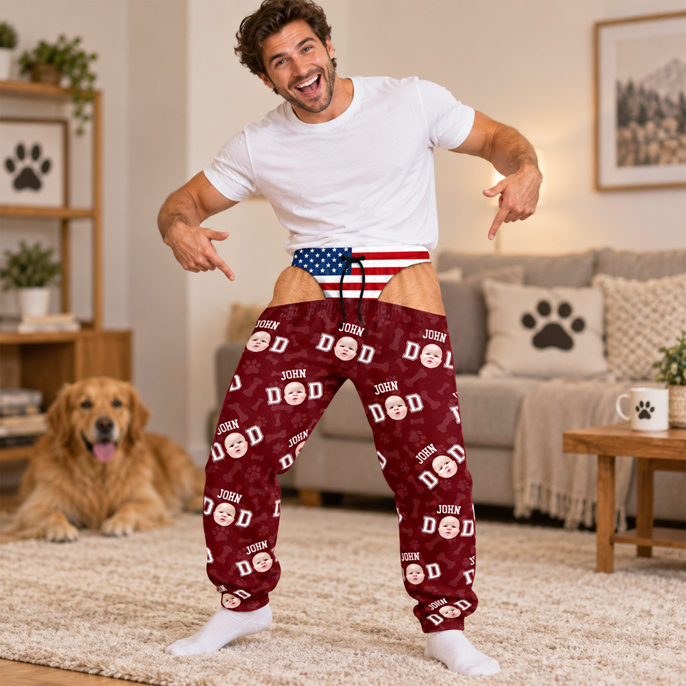 Custom Kid Photo And Name Sweatpants And Pajamas Pants HO82 903930