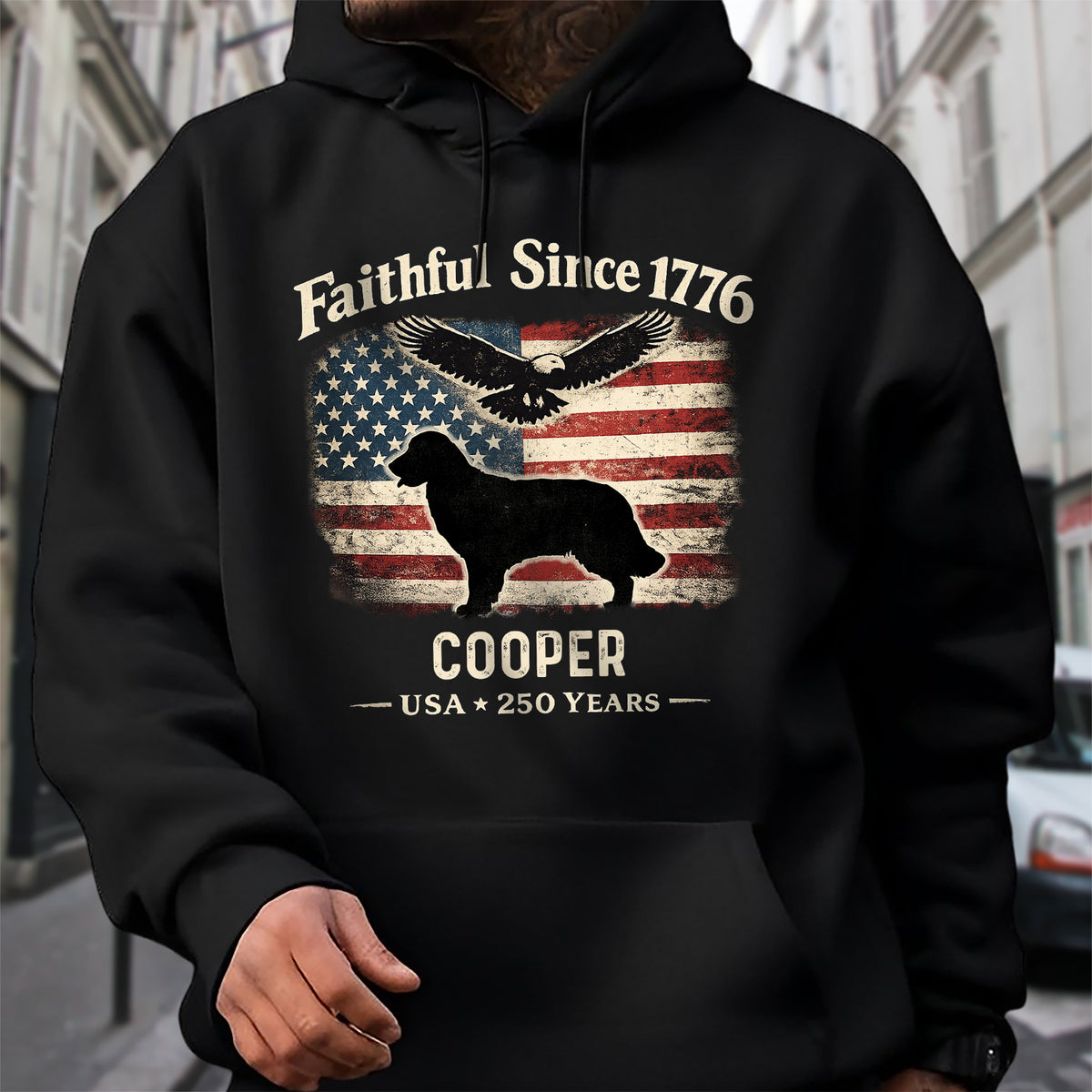 Custom Dog Faithful Since 1776 USA 250 Years Dark Shirt LM32 899061