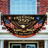 Freedom 250th Anniversary Non-Pleated Fan Flag, USA 1776-2026 Patriotic Decor LM32 669257