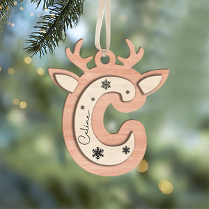 Personalized Reindeer Letter Wood Ornament For Christmas Gifts TH10 896319