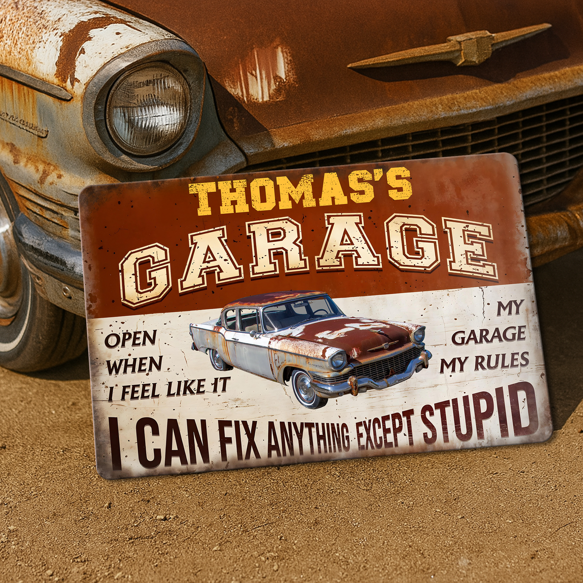 I Can Fix Anything Customized Classic Metal Signs Custom Garage Sign Gift for Dad Grandpa CH07 896224