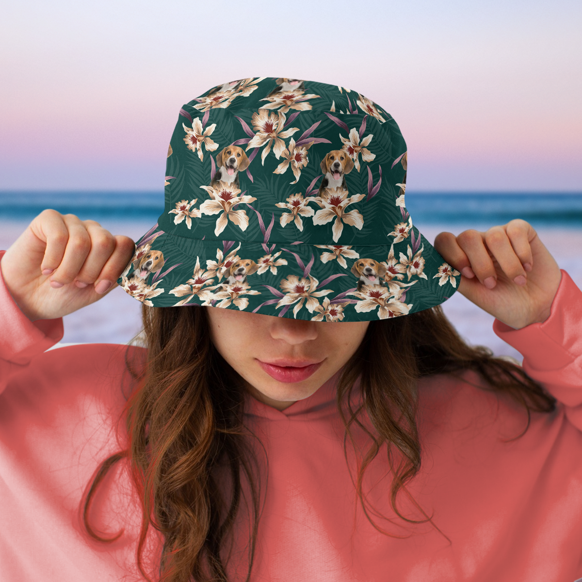 Custom Photo For Dog Lovers With Lily Flowers Bucket Hat HA75 892600