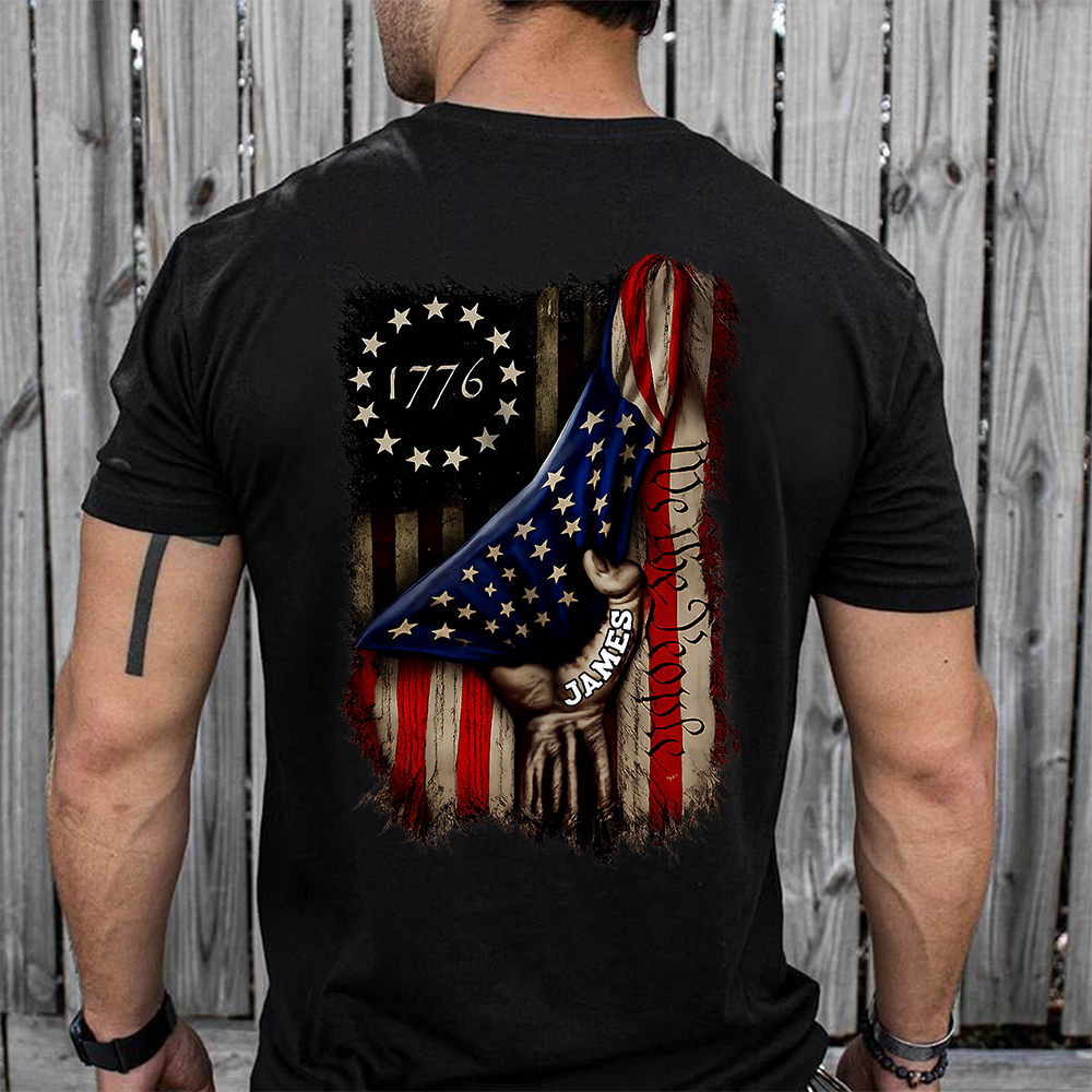 Custom Name We The People US Flag Back Shirt TH10 169061