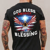 Personalized 250 Years of Blessing Shirt, Patriotic God Bless America Eagle Back Shirt CH07 910540