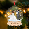 Custom Photo Our First Christmas As Acrylic Ornament, Personalized Newlywed Keepsake HA75 919080
