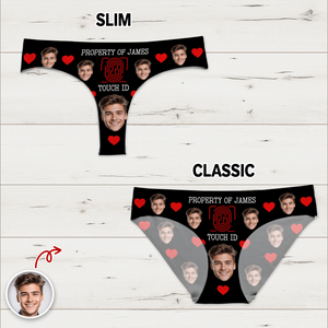 Property Of Husband Boyfriend Photo Personalized Funny Face Underwear for Women CH07 910136
